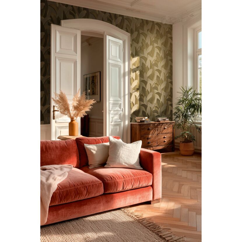 Vliestapete 'Metropolitan Stories Vibes & Styles Palmen' gold 10,05 x 0,53 m