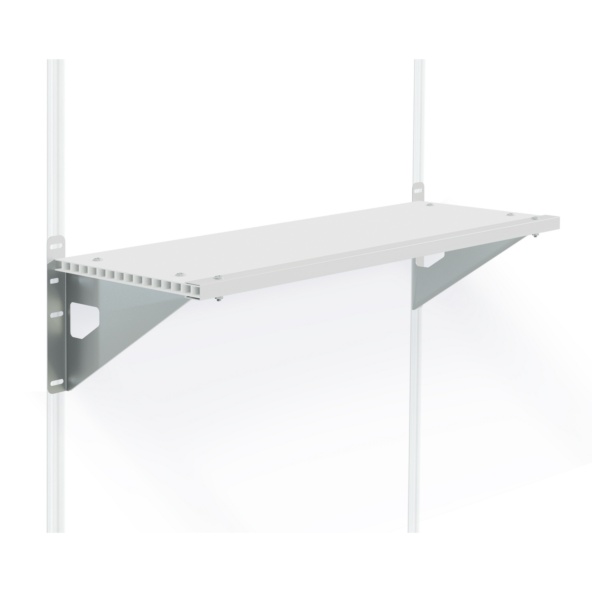 Regalset für Gerätehaus SkyLight und Rubicon silber/weiß 30,5 x 84,7 cm