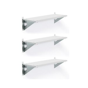 Regalset für Gerätehaus SkyLight und Rubicon silber/weiß 30,5 x 84,7 cm, 3er-Pack