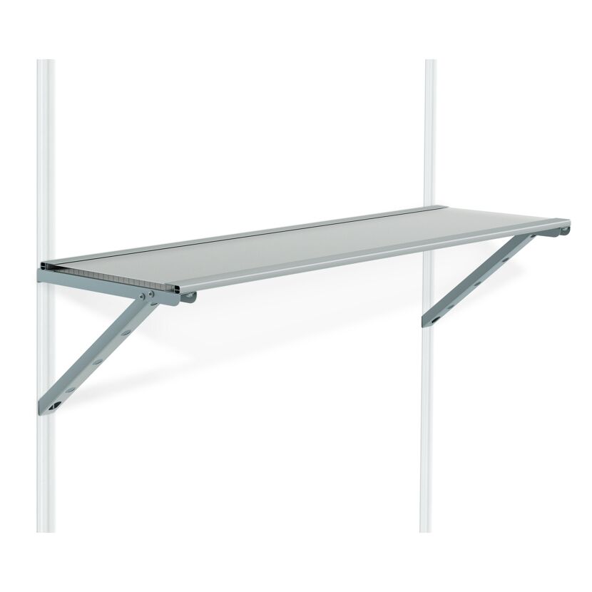Regalset für Gerätehaus Yukon silber/weiß 35 x 104 cm