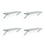 Regalset für Gerätehaus Yukon silber/weiß 35 x 104 cm, 4er-Pack