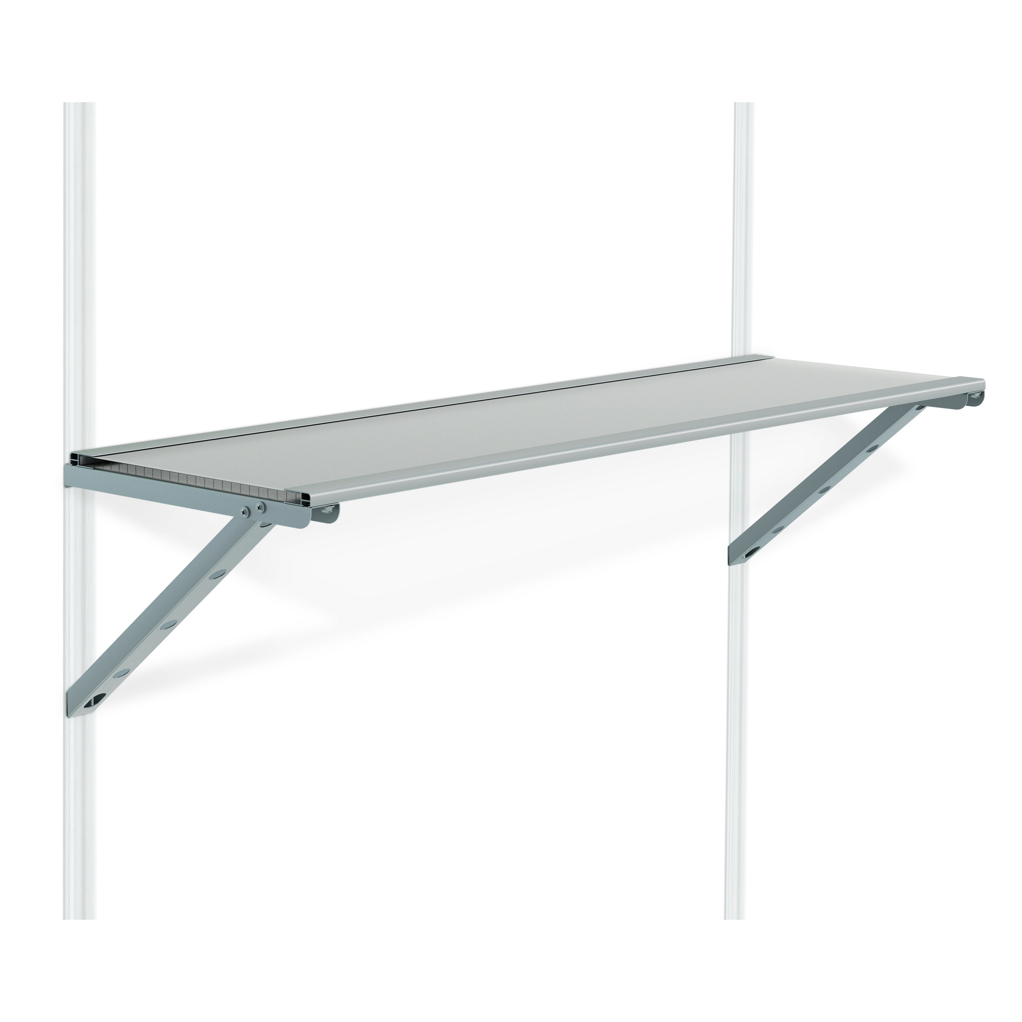 Regalset für Gerätehaus Yukon silber/weiß 35 x 104 cm, 4er-Pack