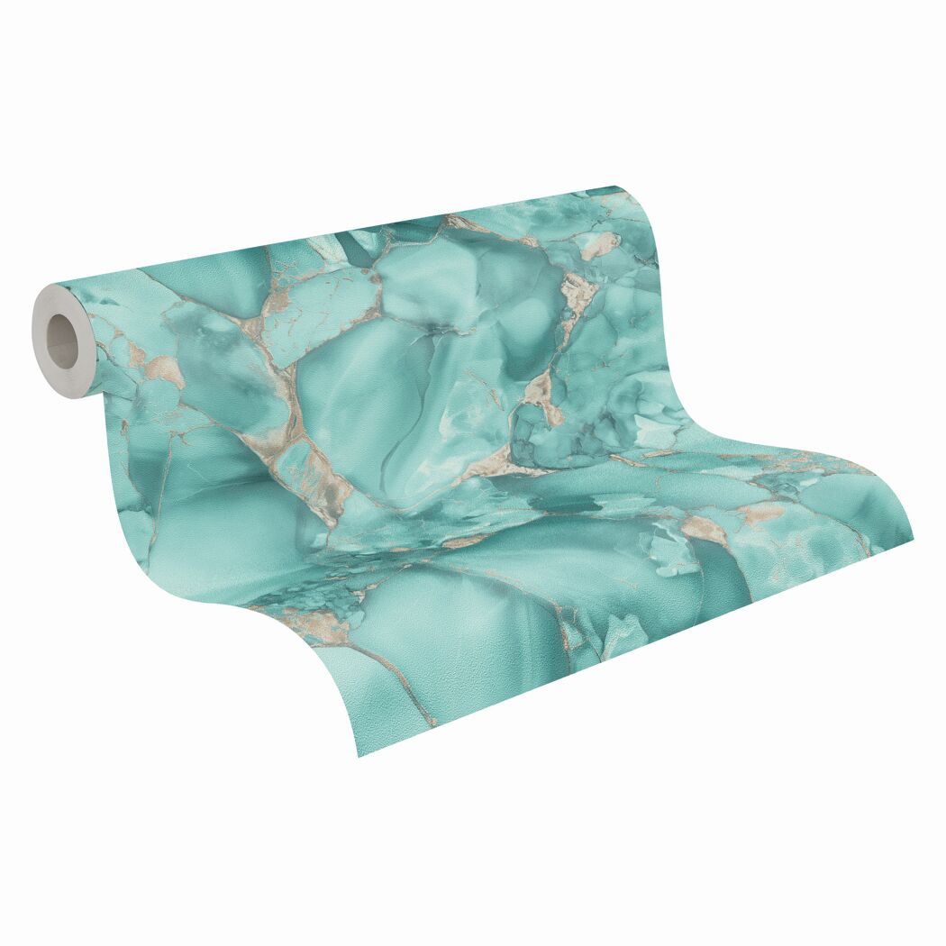 Vliestapete 'Pintwalls III'  Marmor blau 10,05 x 0,53 m