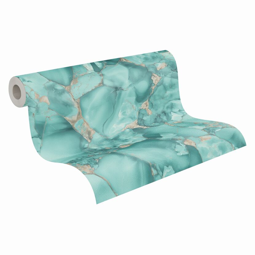 Vliestapete 'Pintwalls III'  Marmor blau 10,05 x 0,53 m