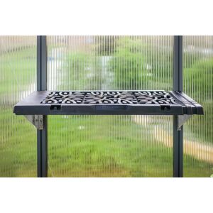 Regalset für Gewächshaus anthrazit 26 x 65 cm Polypropylen, 2er-Pack