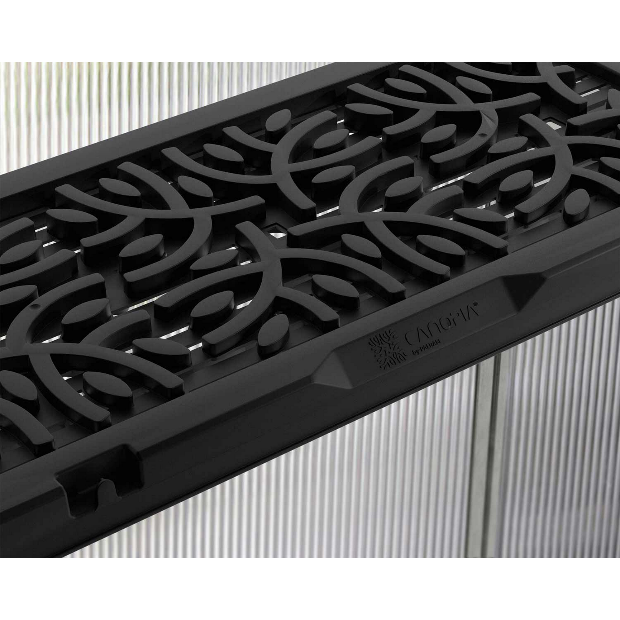 Regalset für Gewächshaus anthrazit 26 x 65 cm Polypropylen, 2er-Pack