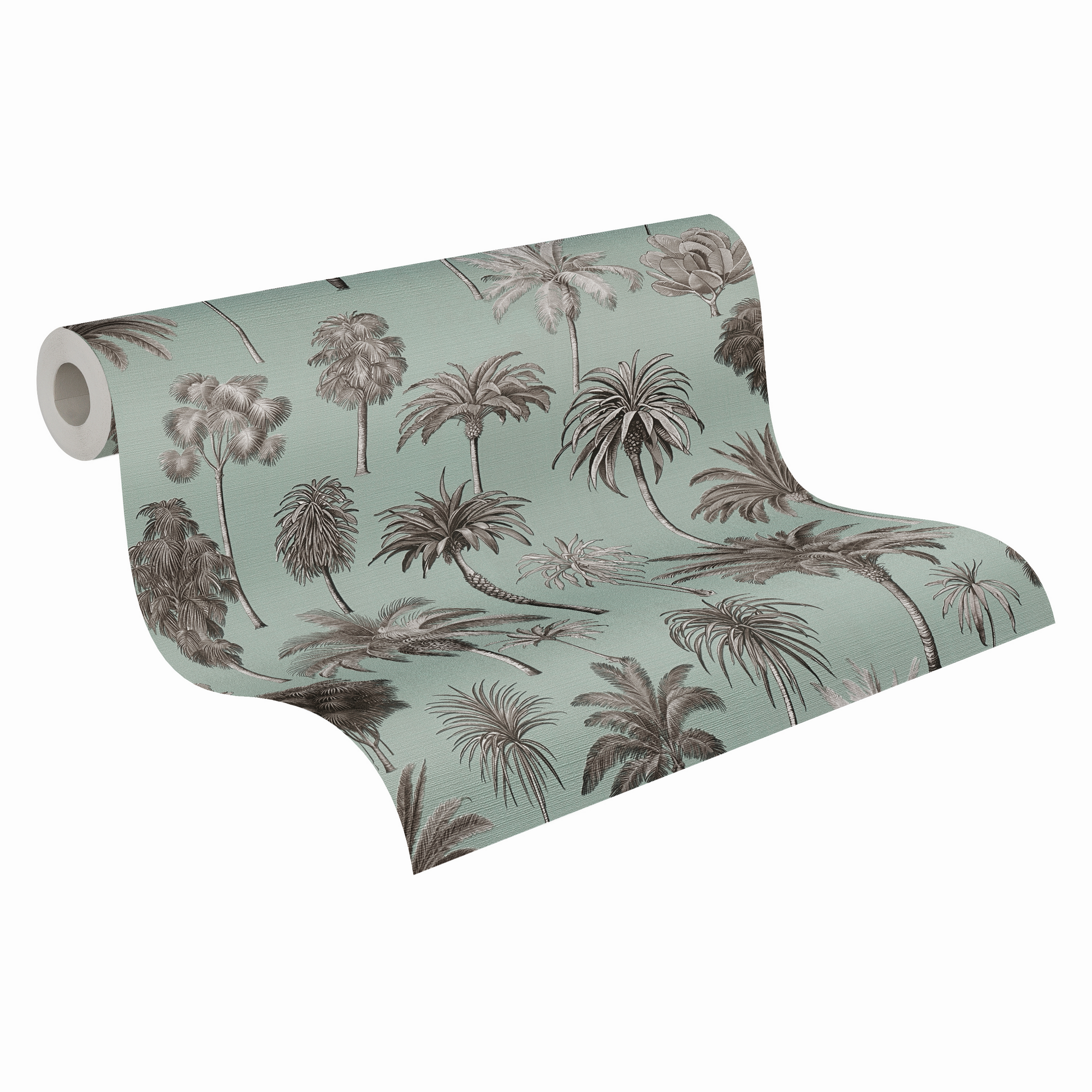 Vliestapete 'Pintwalls 3' Palmen grau 10,05 x 0,53 m