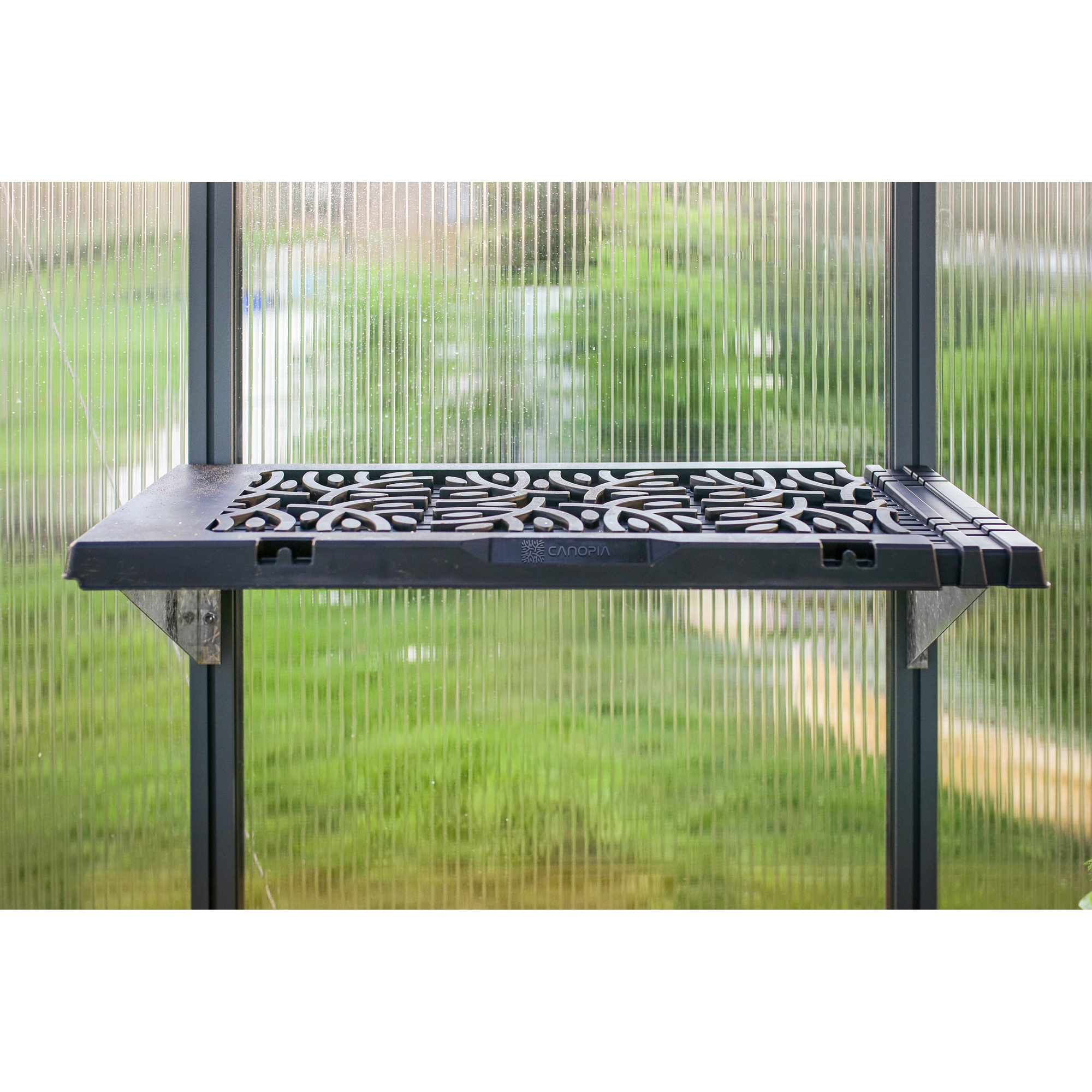 Regalset für Gewächshaus anthrazit 26 x 65 cm Polypropylen, 10er-Pack