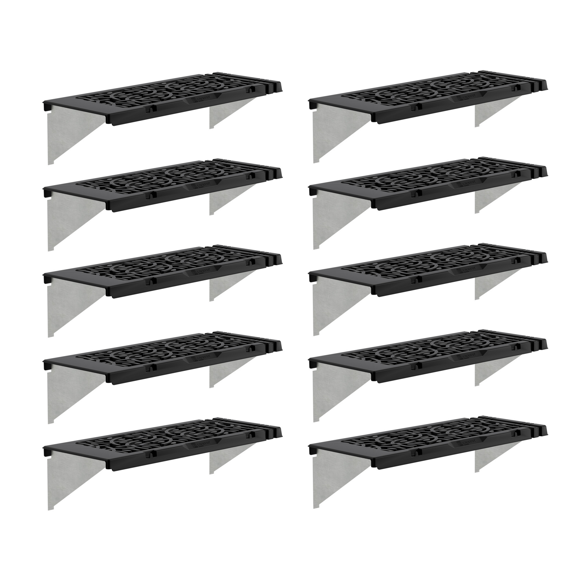 Palram-Canopia Regalset für Gewächshaus anthrazit 26 x 65 cm Polypropylen, 10er-Pack  Polypropylen