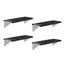 Regalset für Gewächshaus anthrazit 26 x 65 cm Polypropylen, 4er-Pack