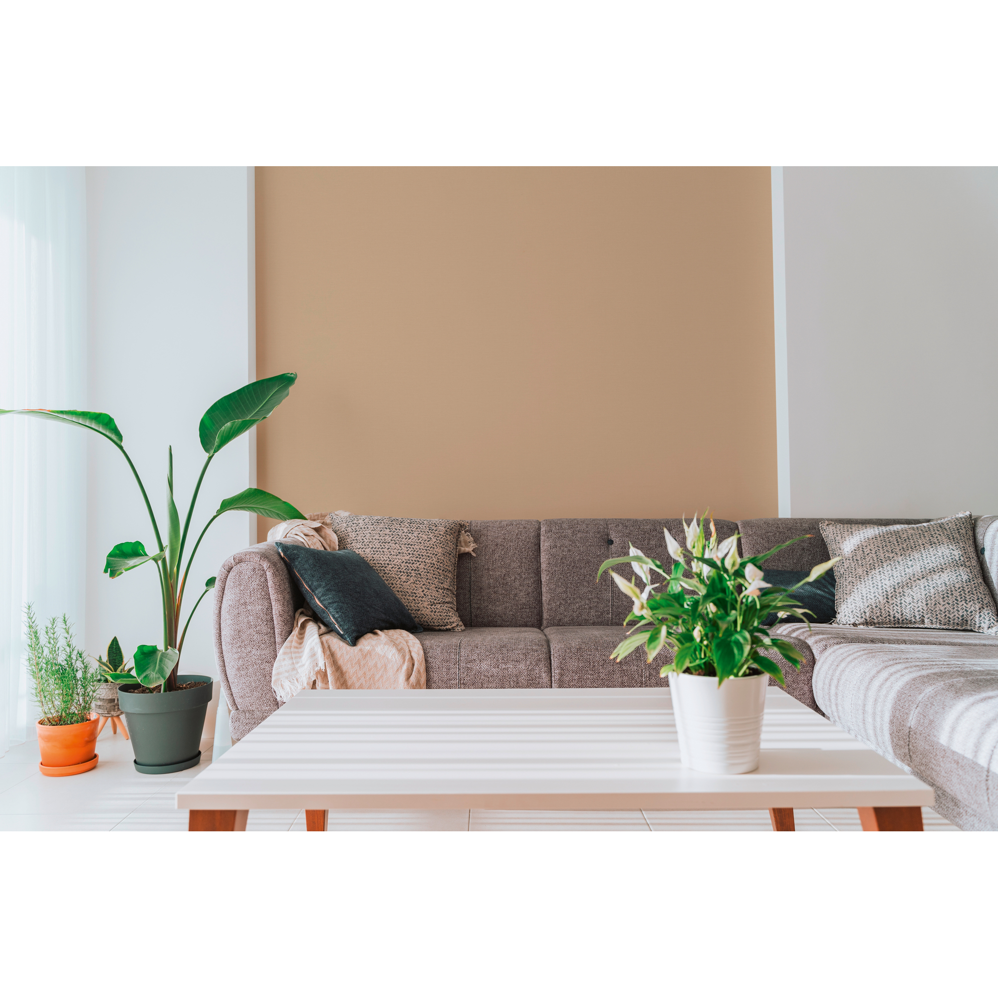 Vliestapete 'Pintwalls 3' Uni beige 10,05 x 0,53 m