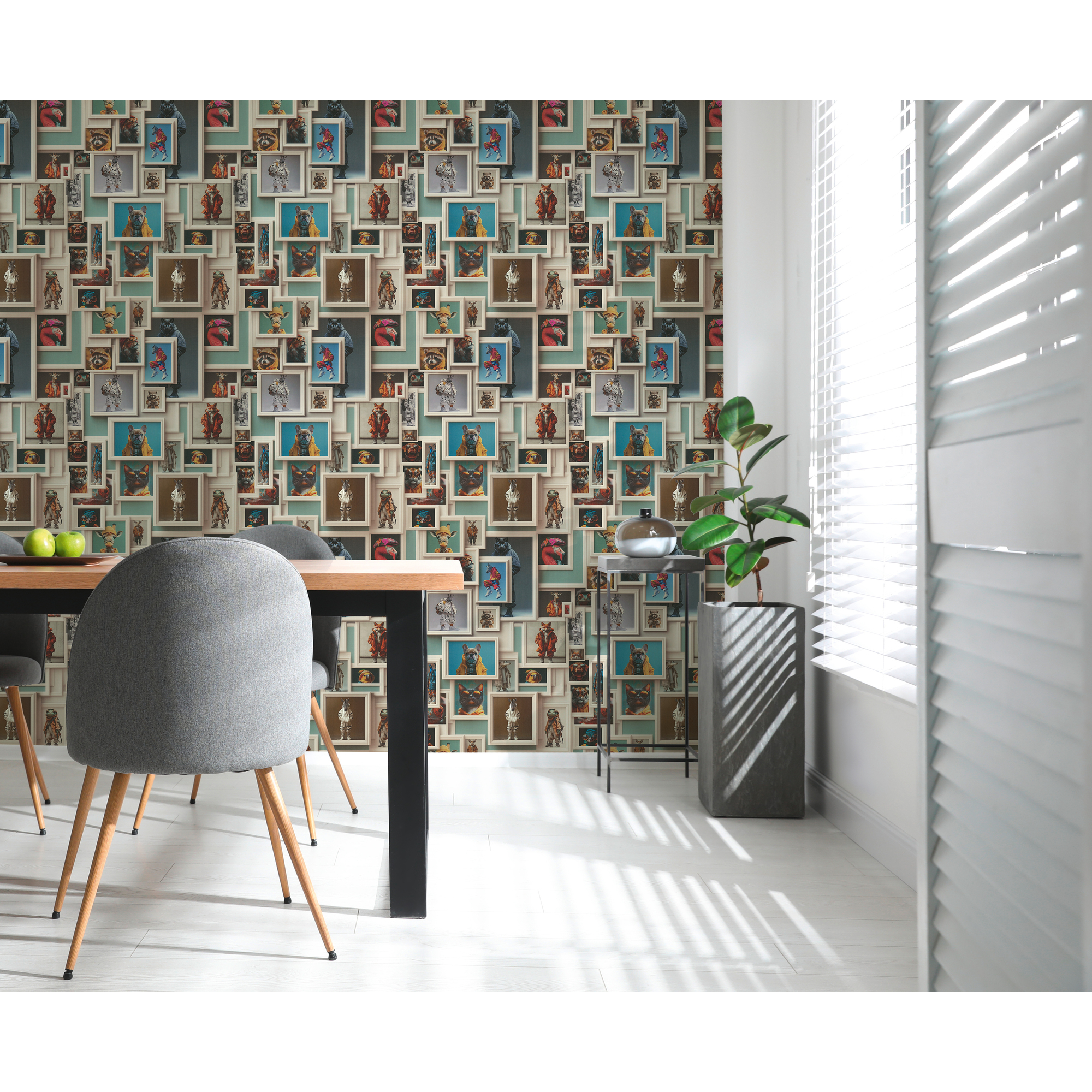 Vliestapete 'Pintwalls 3' Tiere bunt 10,05 x 0,53 m