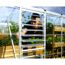 Seitliches Lamellenfenster für Gewächshaus silber 61 x 64 cm Polycarbonat