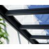 Terrassenüberdachung 'Stockholm' anthrazit  330,5 x 950 cm Polycarbonat klar