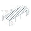 Terrassenüberdachung 'Stockholm' anthrazit  330,5 x 950 cm Polycarbonat klar