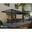 Terrassenüberdachung 'Stockholm' anthrazit  330,5 x 732 cm Polycarbonat klar