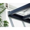 Terrassenüberdachung 'Stockholm' anthrazit  330,5 x 732 cm Polycarbonat klar