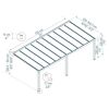 Terrassenüberdachung 'Stockholm' anthrazit  330,5 x 732 cm Polycarbonat klar