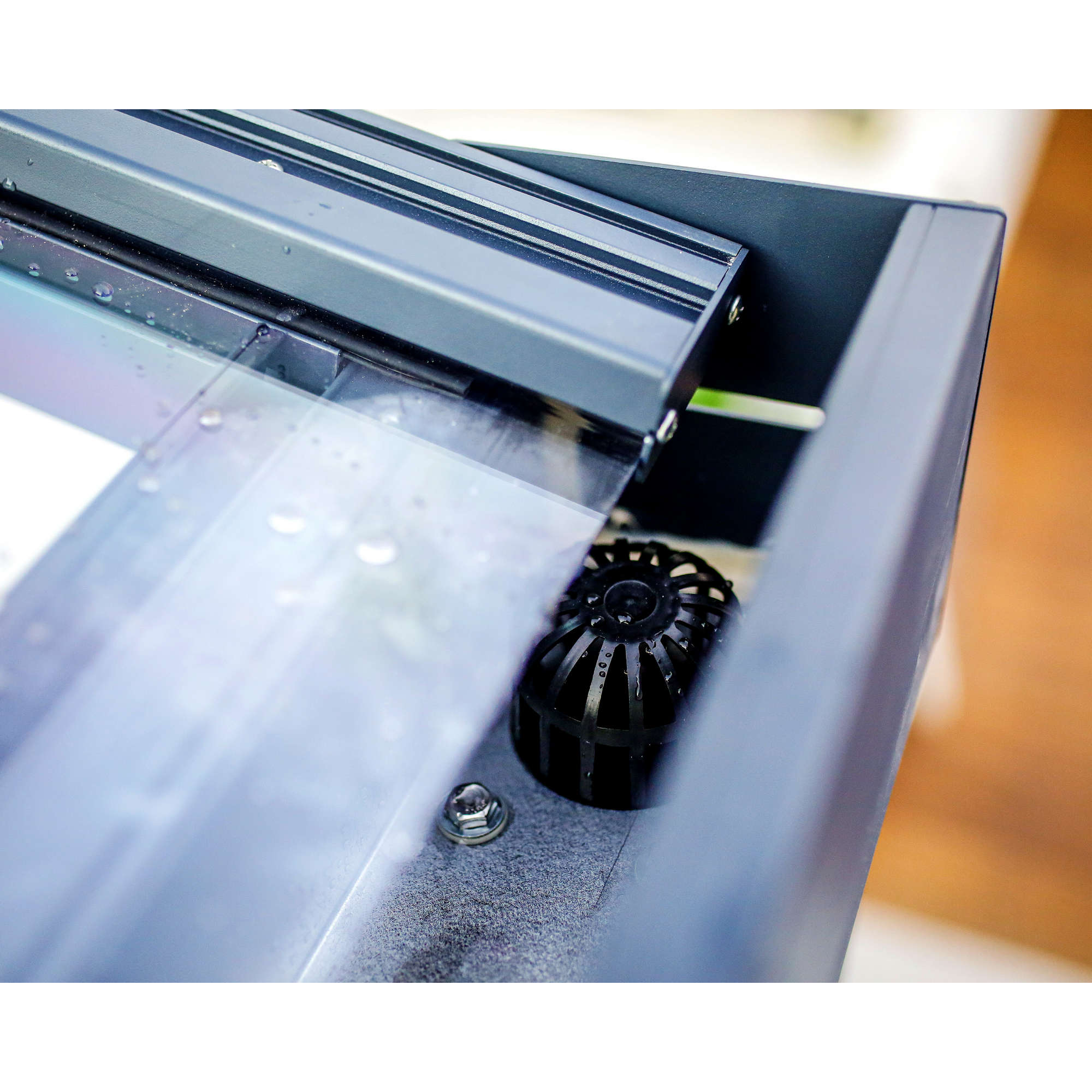 Terrassenüberdachung 'Stockholm' anthrazit  330,5 x 805 cm Polycarbonat klar