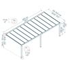 Terrassenüberdachung 'Stockholm' anthrazit  330,5 x 805 cm Polycarbonat klar