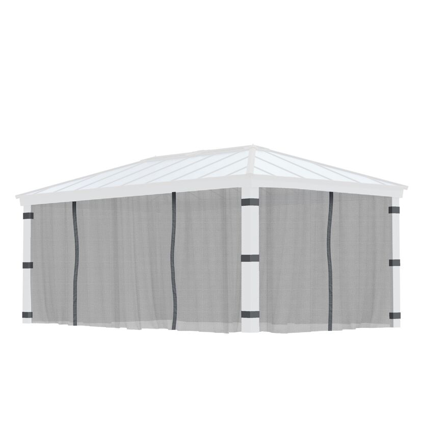 Insektenschutznetz dunkelgrau für Pavillon Dallas 3,6 x 6 m