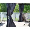 Vorhang-Set dunkelgrau für Pavillon Milano 3 x 4 m/Martinique 3,6 x 5 m
