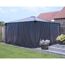Vorhang-Set dunkelgrau für Pavillon Milano 3 x 4 m/Martinique 3,6 x 5 m