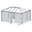 Vorhang-Set dunkelgrau für Pavillon Milano 3 x 4 m/Martinique 3,6 x 5 m