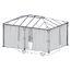 Vorhang-Set dunkelgrau für Pavillon Milano 3 x 4 m/Martinique 3,6 x 5 m