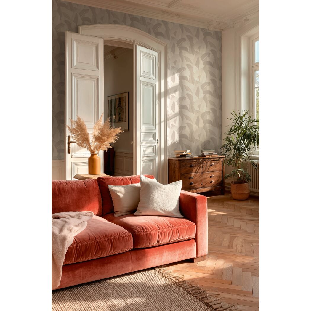 Vliestapete 'Metropolitan Stories Vibes & Styles' Palmen weiß 10,05 x 0,53 m