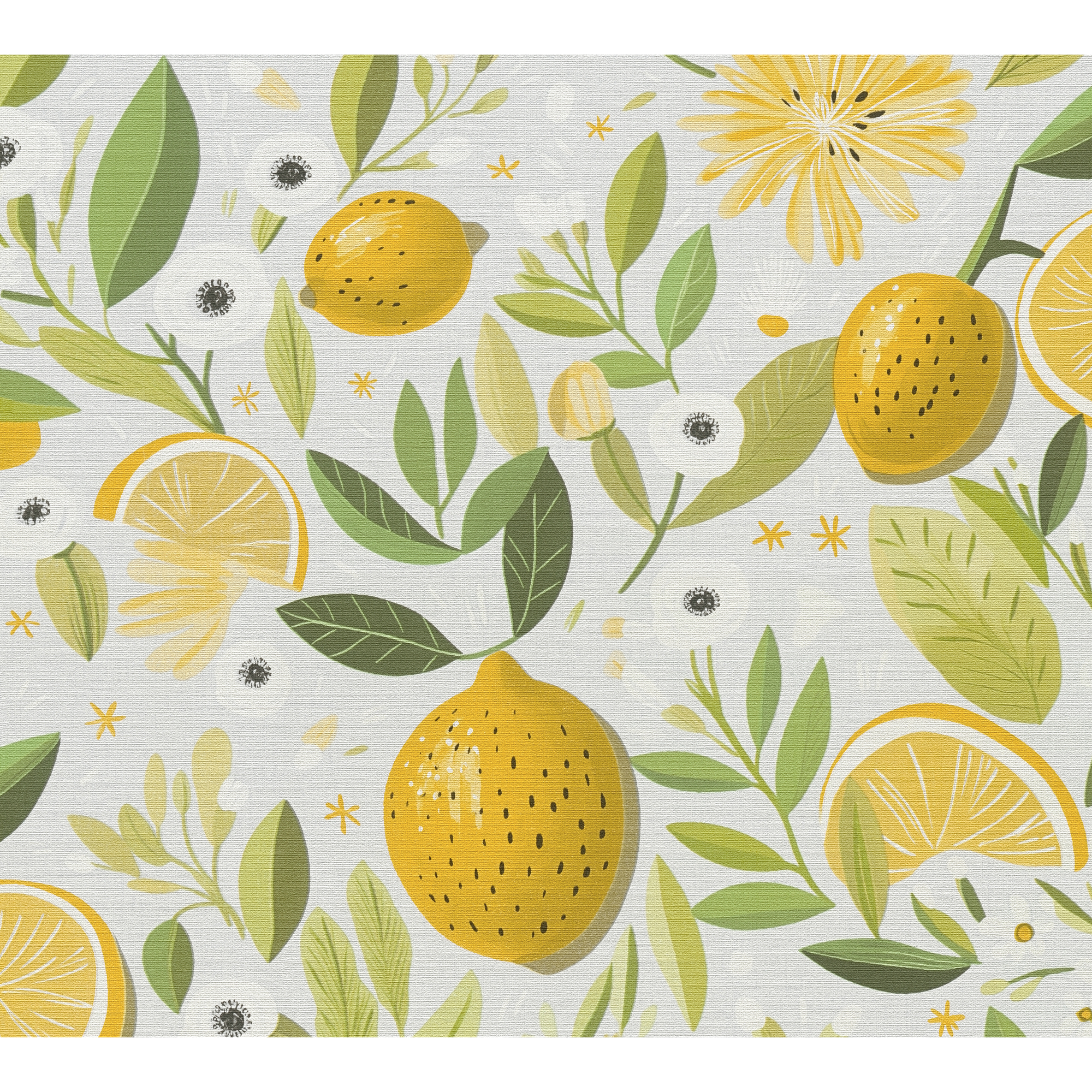 Vliestapete 'Pintwalls 3' Zitrone grau/gelb 10,05 x 0,53 m