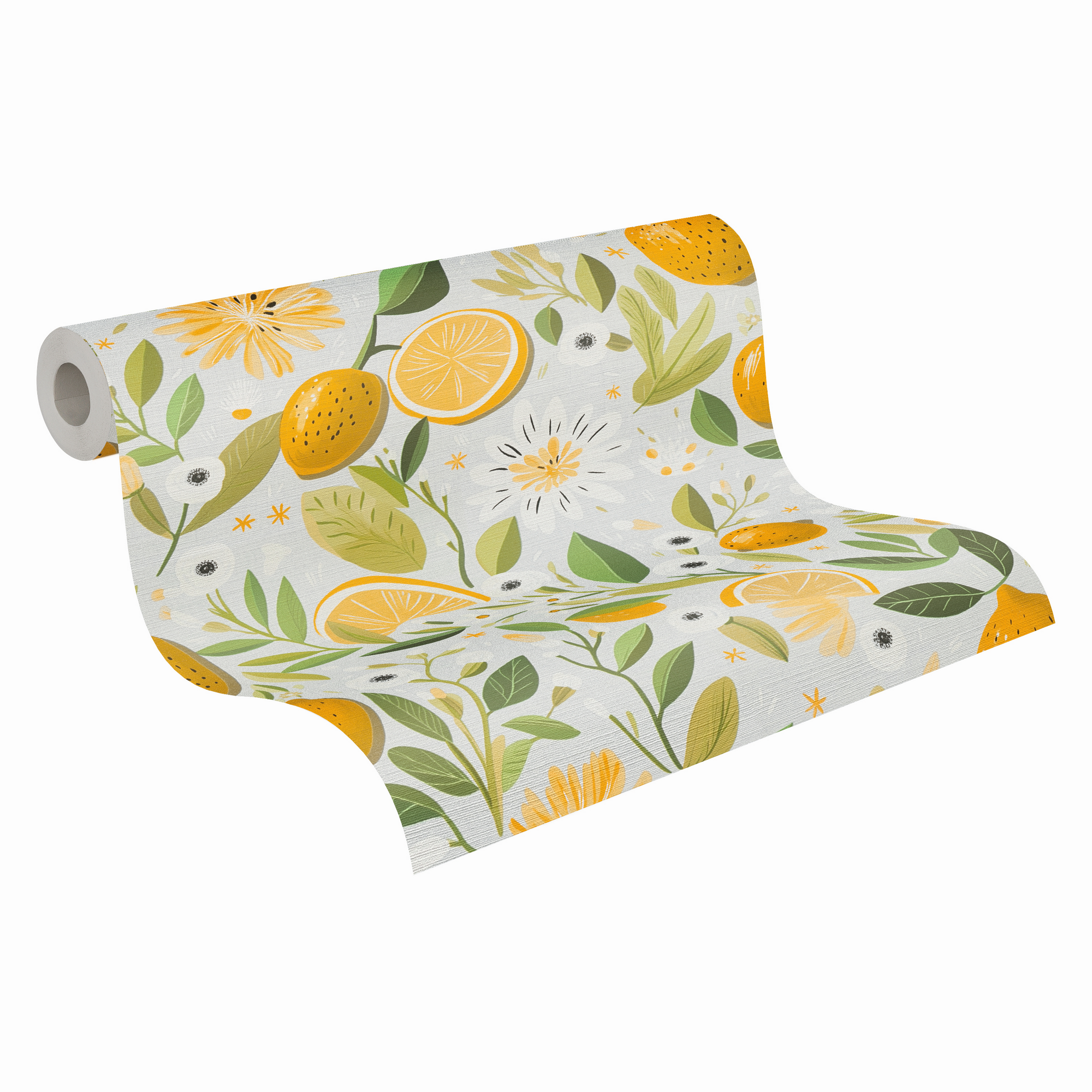 Vliestapete 'Pintwalls 3' Zitrone grau/gelb 10,05 x 0,53 m