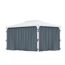 Vorhang-Set dunkelgrau für Pavillon Martinique 3 x 4 m