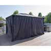 Vorhang-Set dunkelgrau für Pavillon Martinique 3 x 4 m