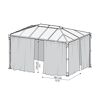 Vorhang-Set dunkelgrau für Pavillon Martinique 3 x 4 m