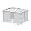 Vorhang-Set dunkelgrau für Pavillon Martinique 3 x 4 m