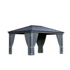 Vorhang-Set dunkelgrau für Pavillon Dallas 3,6 x 5 m