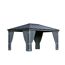 Vorhang-Set dunkelgrau für Pavillon Dallas 3,6 x 5 m