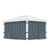 Vorhang-Set dunkelgrau für Pavillon Dallas 3,6 x 5 m
