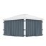 Vorhang-Set dunkelgrau für Pavillon Dallas 3,6 x 5 m