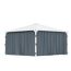 Vorhang-Set dunkelgrau für Pavillon Palermo 4,3 x 4,3 m
