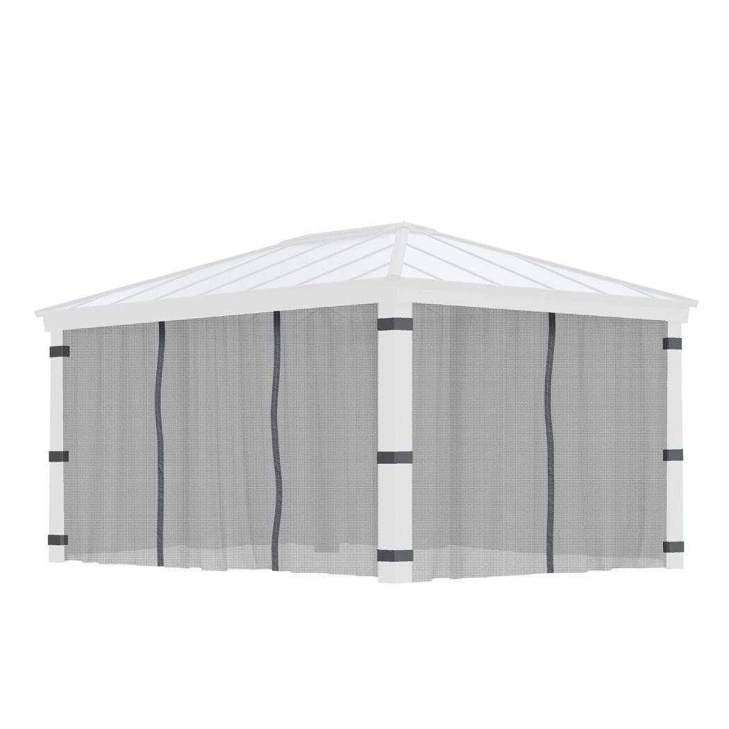 Insektenschutznetz dunkelgrau für Pavillon Dallas 3,6 x 5 m
