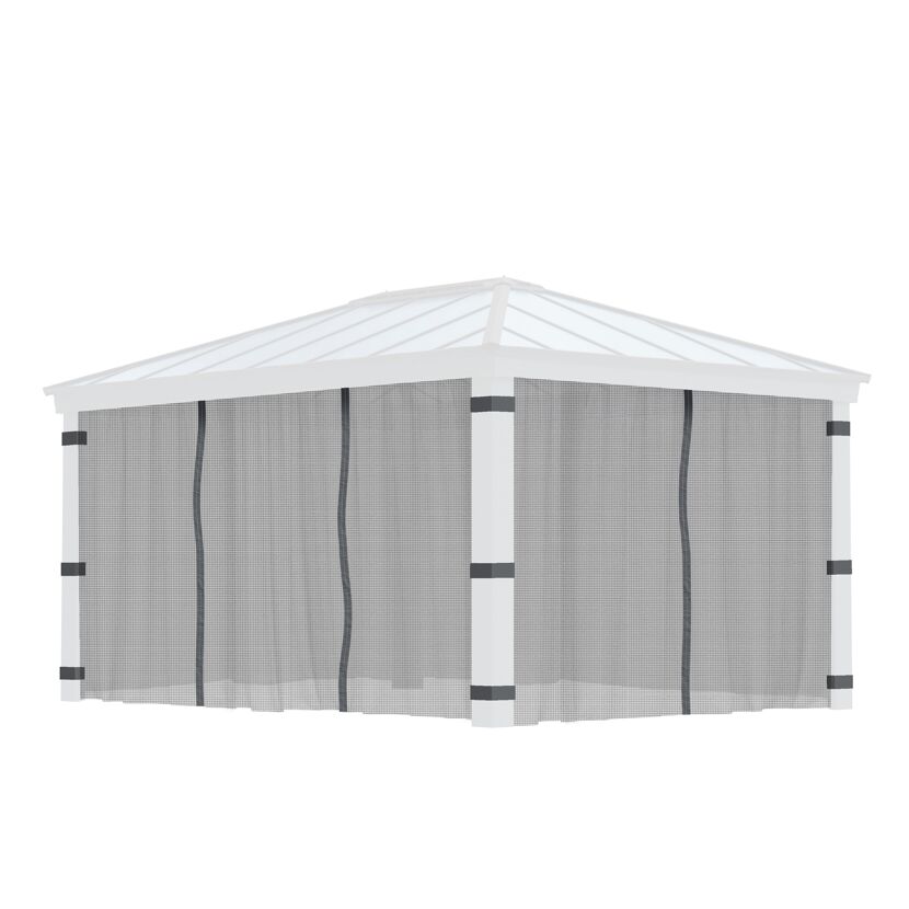 Insektenschutznetz dunkelgrau für Pavillon Dallas 3,6 x 5 m