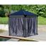 Vorhang-Set dunkelgrau für Pavillon Monaco/Roma 3,7 x 2,2 m