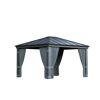 Vorhang-Set dunkelgrau für Pavillon Dallas 3,6 x 4,3 m