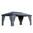 Vorhang-Set dunkelgrau für Pavillon Dallas 3,6 x 6 m