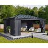 Vorhang-Set dunkelgrau für Pavillon Dallas 3,6 x 6 m