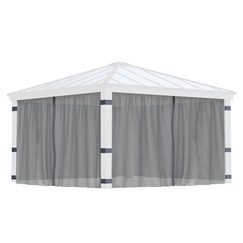 Insektenschutznetz dunkelgrau für Pavillon Dallas 4,2 x 4,2 m