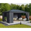Vorhang-Set dunkelgrau für Pavillon Dallas 6,1 x 4,2 m