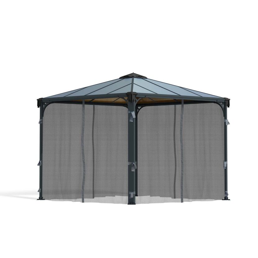 Insektenschutznetz dunkelgrau für Pavillon Dallas 4 x 2,17 m